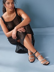 Black Regular/Wide Fit Forever Comfort® Studded Detail Sandals - Image 2 of 10