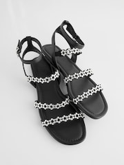 Black Regular/Wide Fit Forever Comfort® Studded Detail Sandals - Image 7 of 10