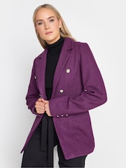 Long Tall Sally Purple Boucle Blazer - Image 4 of 4