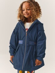 Baker by Ted Baker Shower Resistant Navy Rain Jacket - Image 1 of 6