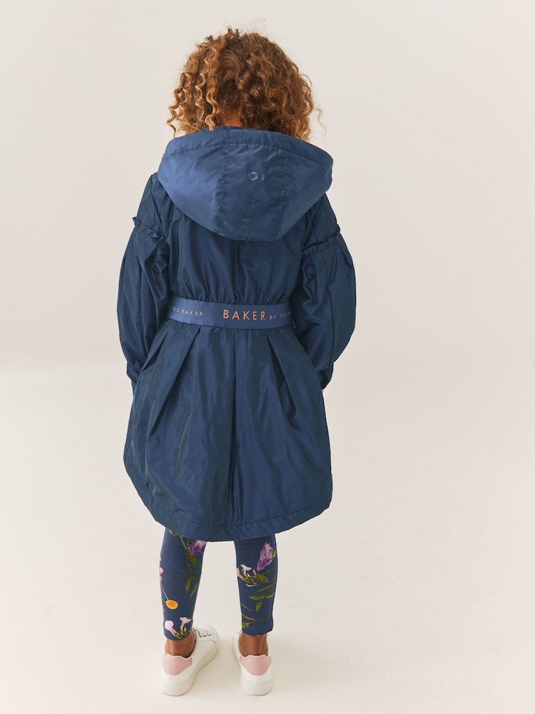 Baker by Ted Baker Shower Resistant Navy Rain Jacket - Image 2 of 6