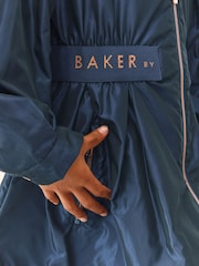 Baker by Ted Baker Shower Resistant Navy Rain Jacket - Image 6 of 6