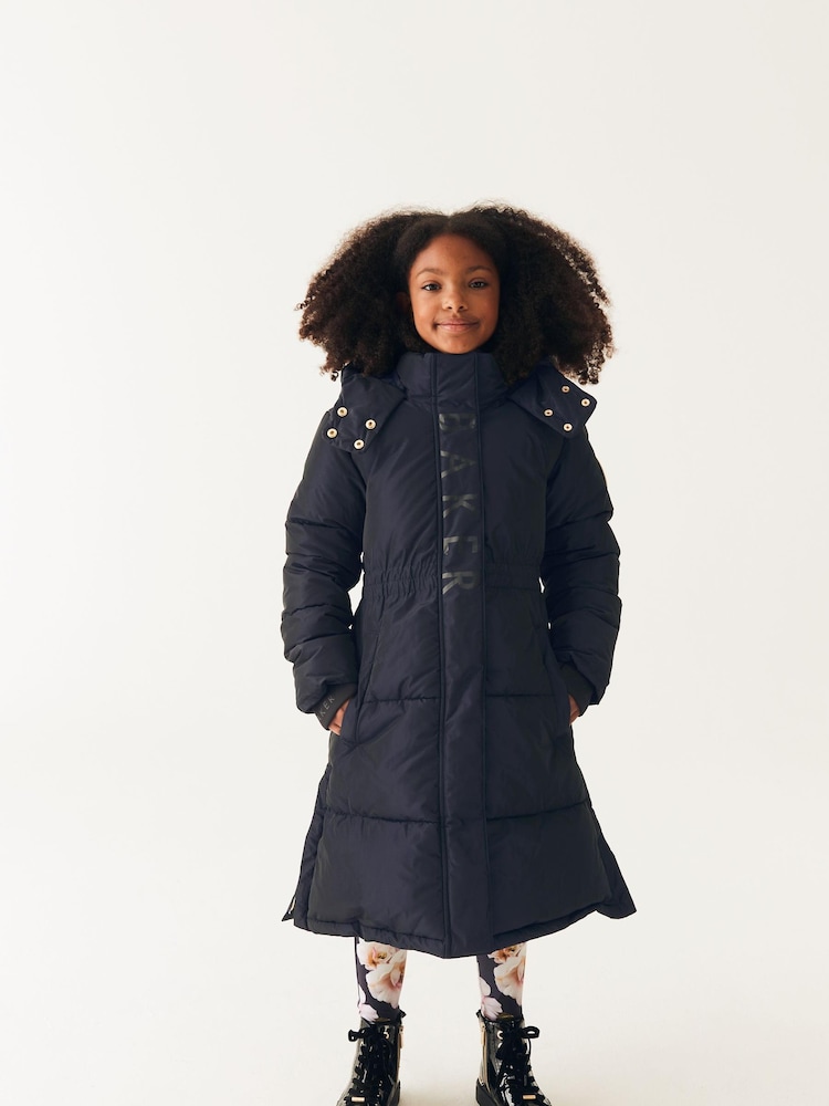 marine - Manteau matelassé long imperméable Baker by Ted Baker - Image 5 of 11