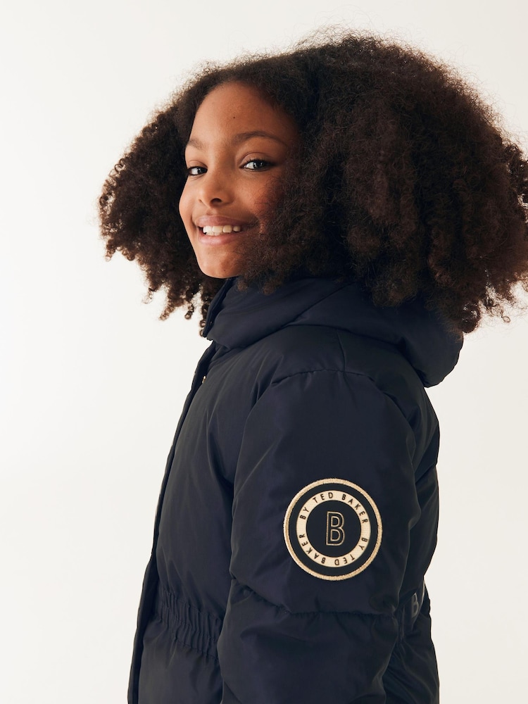 marine - Manteau matelassé long imperméable Baker by Ted Baker - Image 8 of 11