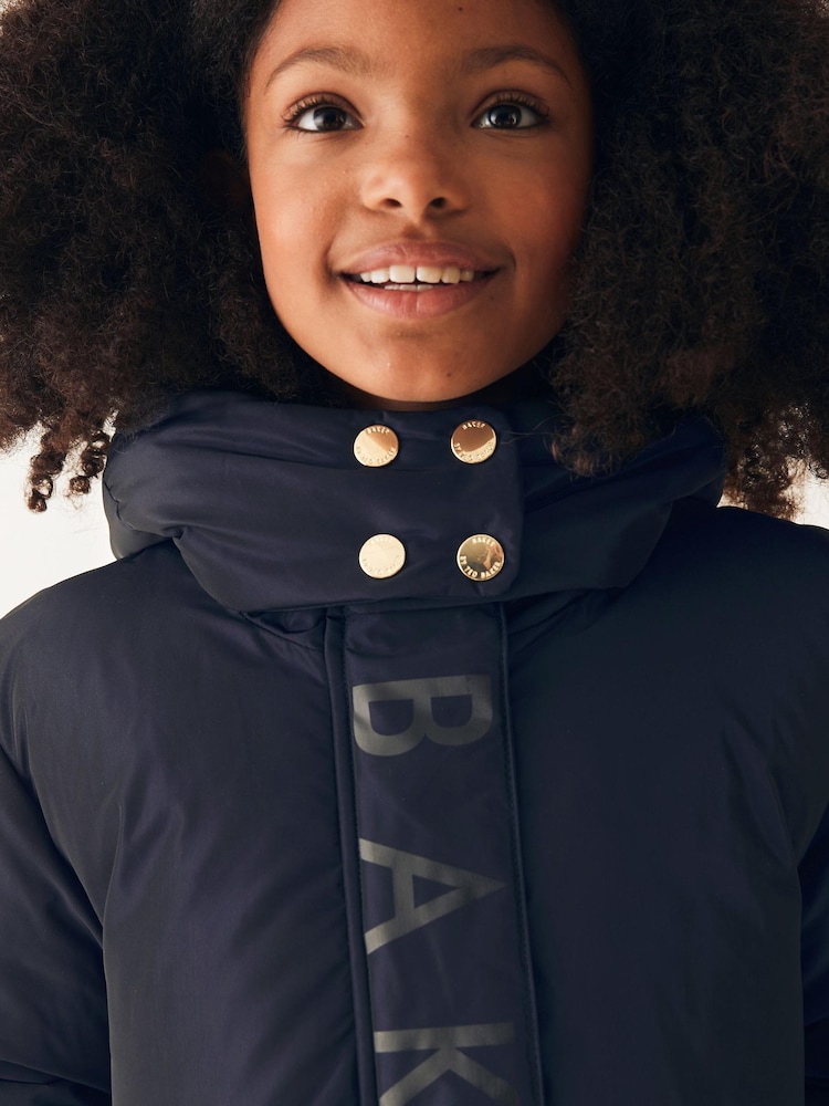 marine - Manteau matelassé long imperméable Baker by Ted Baker - Image 9 of 11