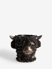 Bronze Outdoor Hamish The Highland Cow Plant Pot - Image 2 of 4