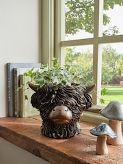 Bronze Outdoor Hamish The Highland Cow Plant Pot - Image 4 of 4