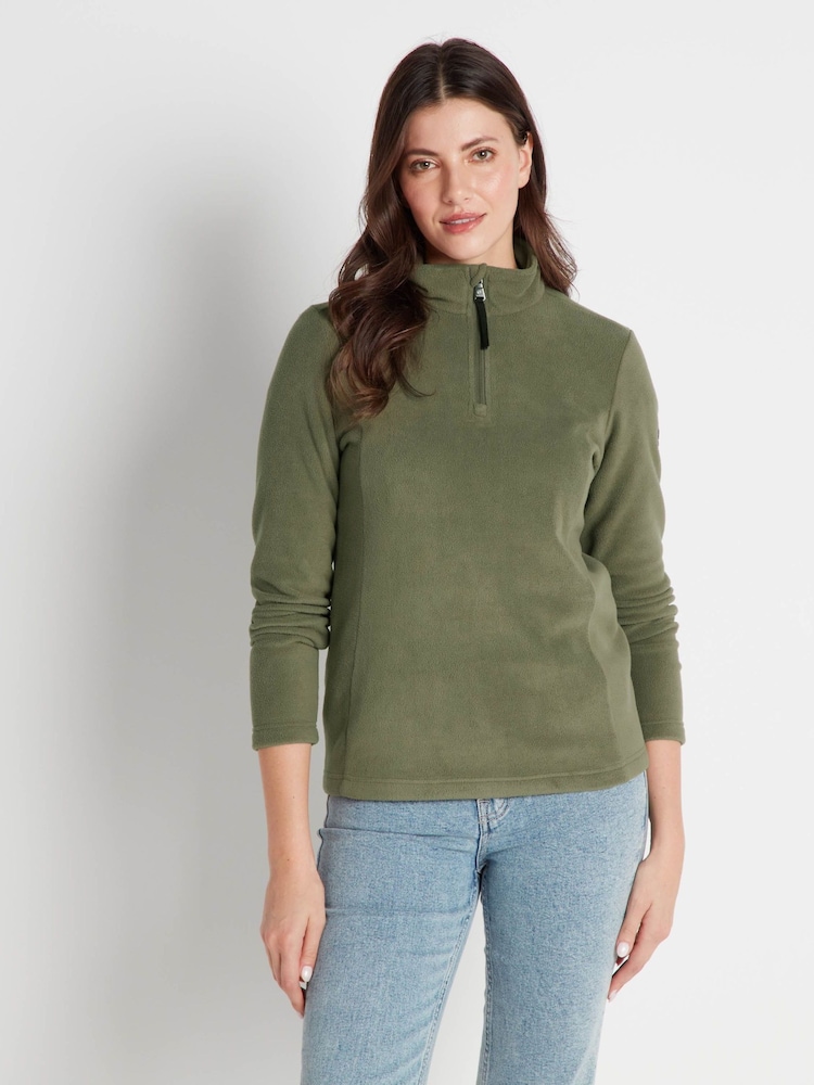 Tog 24 Green Revive Fleece Zip Neck Jumper - Image 1 of 8