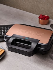 Tower Rose Gold 3 in1 Deep Fill Sandwich Maker - Image 1 of 8