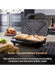 Tower Rose Gold 3 in1 Deep Fill Sandwich Maker - Image 6 of 8