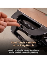 Tower Rose Gold 3 in1 Deep Fill Sandwich Maker - Image 7 of 8