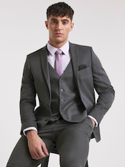 Jacamo Charcoal Grey James Suit: Jacket - Image 1 of 4
