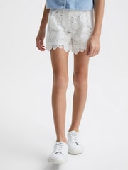 Reiss Ivory Skylar 9-12 yrs Lace Shorts - Image 3 of 6