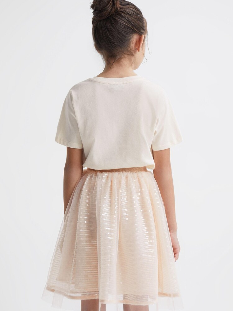 Reiss Jasmine Sequin 100% Cotton T-Shirt - Image 5 of 6