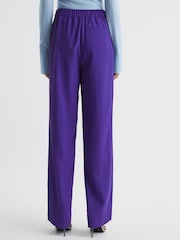 Reiss Purple Aleah Petite Pull On Trousers - Image 5 of 6