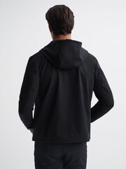 Reiss Black Zuroke Zip Through Hooded Blouson Jacket - Image 5 of 6