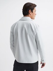 Reiss Ice Grey Tyrone Zip Through Harrington Jacket - Image 5 of 5