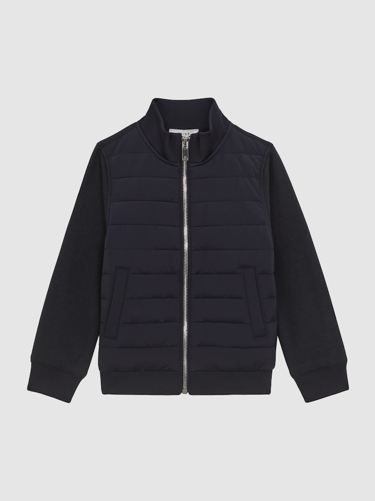 Marineblau - Reiss Flintoff Hybrid-Steppjacke mit weitem Stehkragen - Bild 2 von 7 Marineblau - Reiss Flintoff Hybrid-Steppjacke mit weitem Stehkragen - Bild 2 von 7
