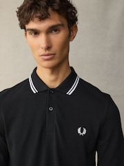 Fred Perry Long Sleeve Twin Tipped Polo Shirt - Image 4 of 7