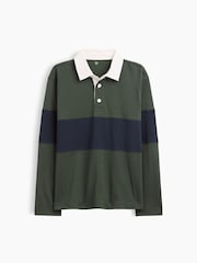 Gap Green Long Sleeve Rugby Polo Shirt (4-13yrs) - Image 1 of 3