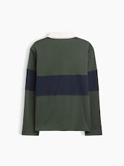 Gap Green Long Sleeve Rugby Polo Shirt (4-13yrs) - Image 2 of 3