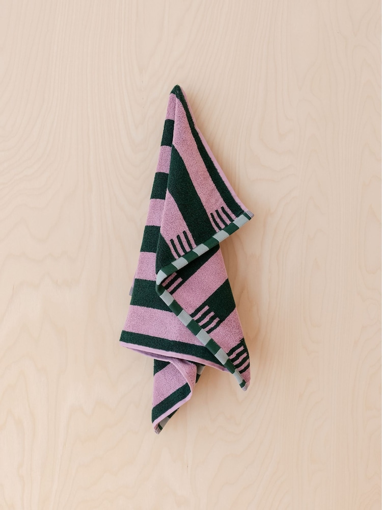TBCo Rose Stripe Cotton Towel - Image 1 of 4 TBCo Rose Stripe Cotton Towel - Image 1 of 4