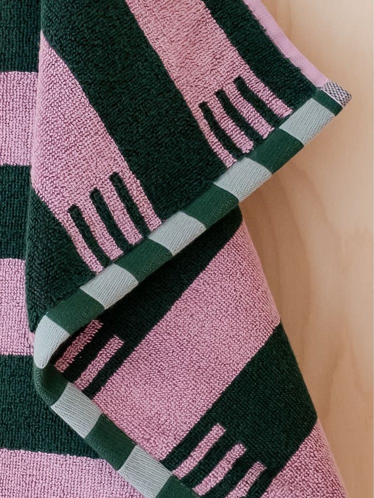 TBCo Rose Stripe Cotton Towel - Image 4 of 4 TBCo Rose Stripe Cotton Towel - Image 4 of 4