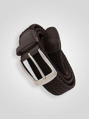 D555 Brown DANI Stretch Braided Belt - Image 1 of 3