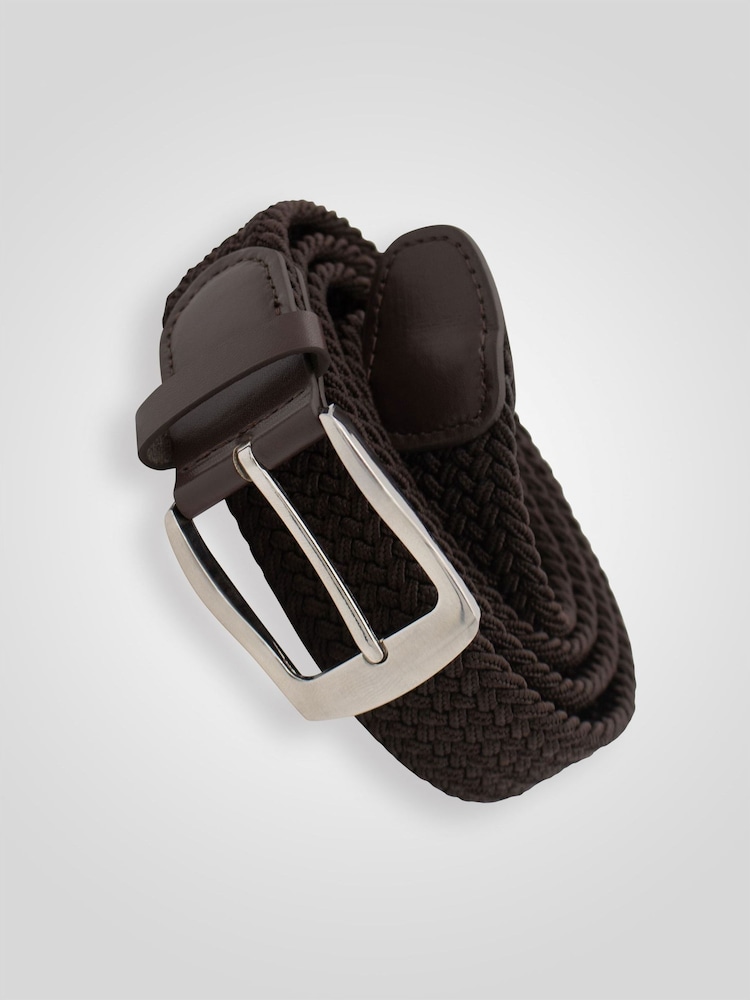 D555 Brown DANI Stretch Braided Belt - Image 1 of 3 D555 Brown DANI Stretch Braided Belt - Image 1 of 3