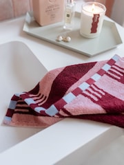 TBCo Burgundy Stripe Cotton Towel - Image 3 of 3