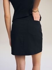 Black Tailored Stretch Mini Skirt - Image 3 of 7