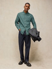 White Stuff Green Bruton Cotton Stripe Shirt - Image 4 of 6