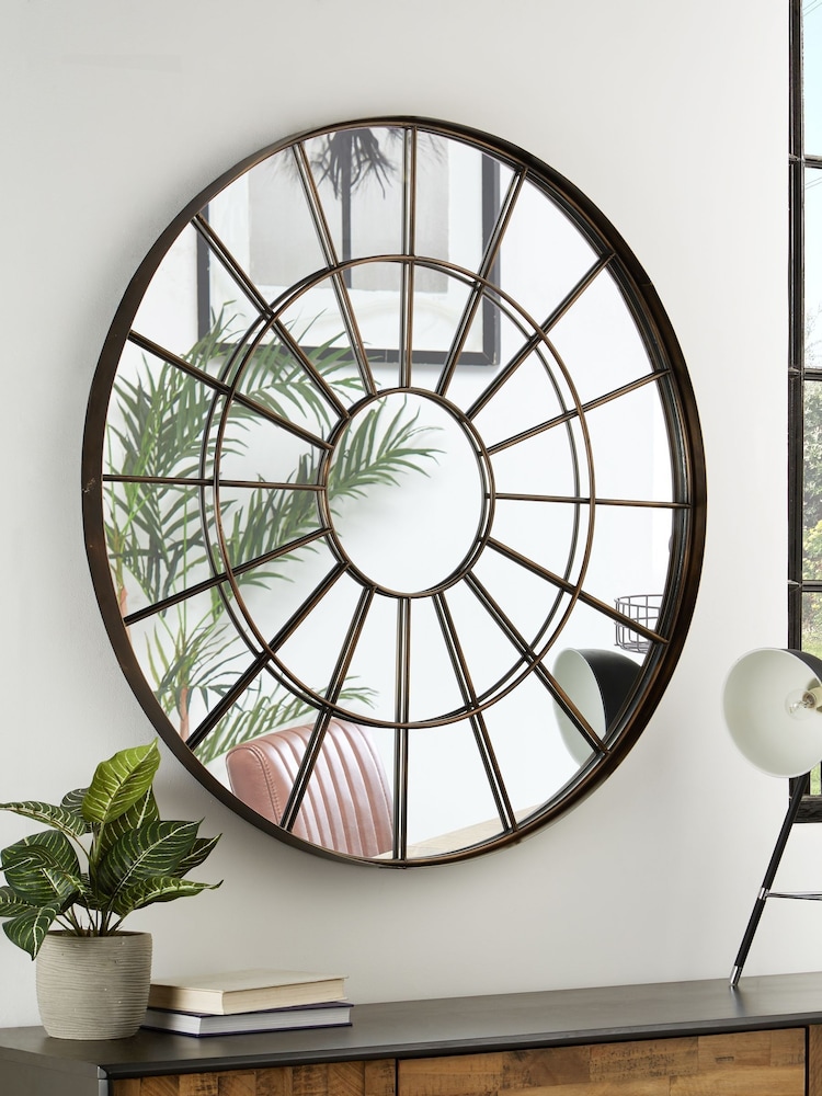 Gallery Home Brown Battersea Brown Mirror by Gallery - Image 1 of 2