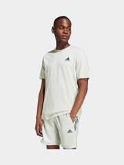 adidas Light Green Essentials Single Jersey Embroidered Small Logo 100% Cotton T-Shirt - Image 1 of 7