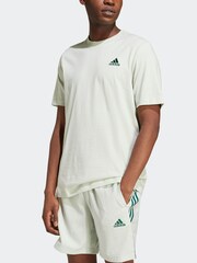 adidas Light Green Essentials Single Jersey Embroidered Small Logo 100% Cotton T-Shirt - Image 6 of 7