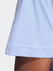 adidas Light Blue Essentials Single Jersey Embroidered Small Logo 100% Cotton T-Shirt - Image 5 of 8
