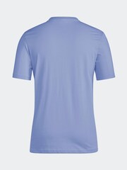 adidas Light Blue Essentials Single Jersey Embroidered Small Logo 100% Cotton T-Shirt - Image 8 of 8