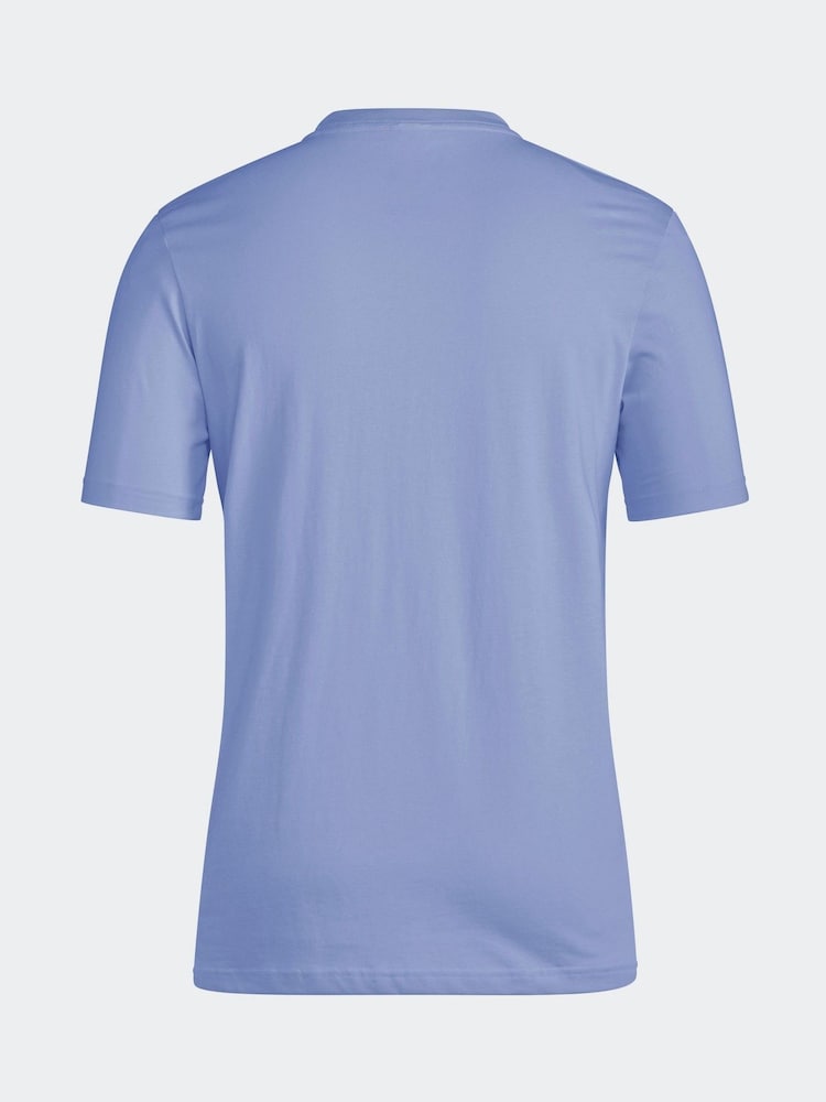 adidas Light Blue Essentials Single Jersey Embroidered Small Logo 100% Cotton T-Shirt - Image 8 of 8