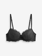 Black Pad Balcony Lace Bra - Image 4 of 4