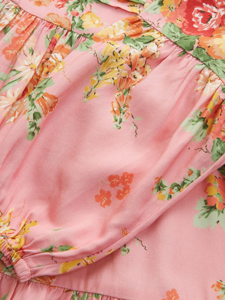 Laura Ashley Pink Pintuck Tiered Dress - Image 11 of 11