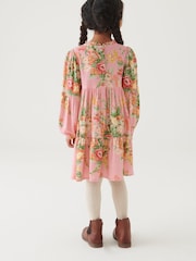 Laura Ashley Pink Pintuck Tiered Dress - Image 2 of 11