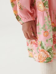 Laura Ashley Pink Pintuck Tiered Dress - Image 5 of 11