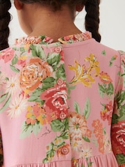 Laura Ashley Pink Pintuck Tiered Dress - Image 6 of 11
