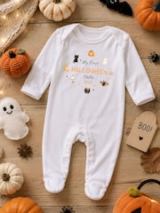 Little Years Personalised My First Halloween Baby Sleepsuit - Image 1 of 1