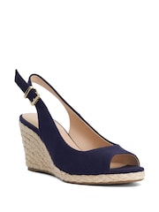 Dune London Blue Mediating Wedges - Image 2 of 6