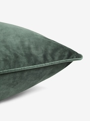 Dark Green 59 x 59cm Matte Velvet Cushion - Image 3 of 6