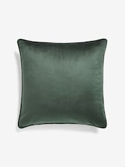 Dark Green 59 x 59cm Matte Velvet Cushion - Image 5 of 6