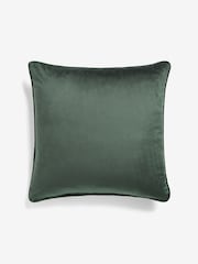 Dark Green 59 x 59cm Matte Velvet Cushion - Image 6 of 6