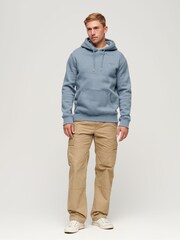 Superdry Blue Essential Logo Hoodie - Image 1 of 9