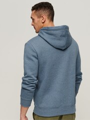 Superdry Blue Essential Logo Hoodie - Image 3 of 9